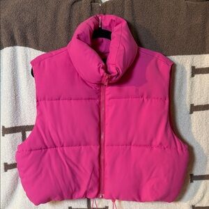 Merokeety Bright Pink Quilted Vest